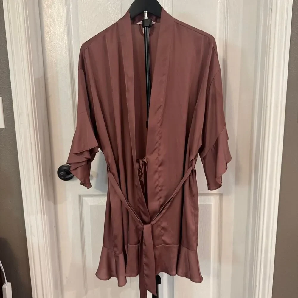 Victoria-s-secret Women's Pink and Brown Robe